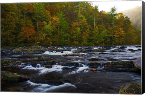 Framed Autumn on the Tellico River Print