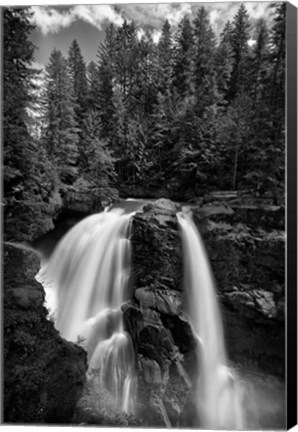 Framed Rick Berk-Nooksack Falls B&amp;W.tif Print