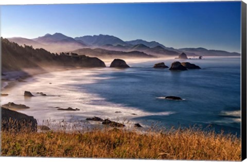 Framed Morning at Ecola Viewpoint Print