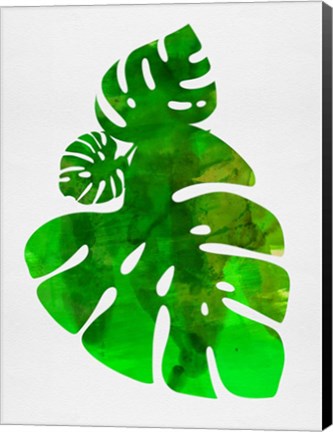 Framed Tropical Monstera Leaves Print