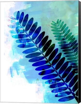 Framed Tropical Leaf Watercolor III Print