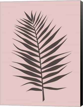 Framed Blush Pink Tropical Leaf Print