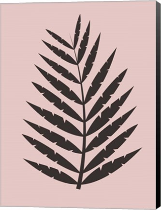 Framed Blush Pink Tropical Leaf II Print