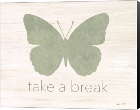 Framed Take a Break Butterfly Print