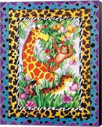 Framed Wild Jungle I Print