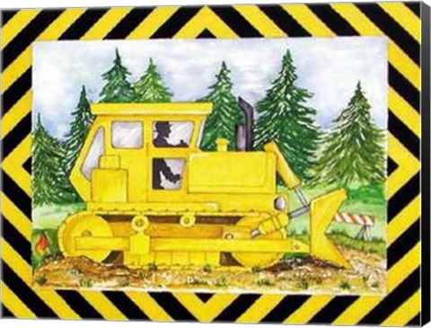 Framed Bulldozer Print