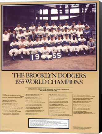 Framed Brooklyn Dodgers, 1955 Print