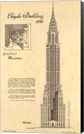 Framed Chrysler Building Print