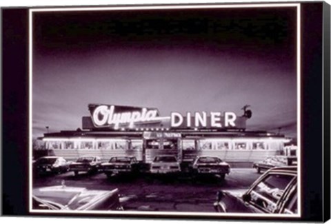 Framed Olympia Diner Print