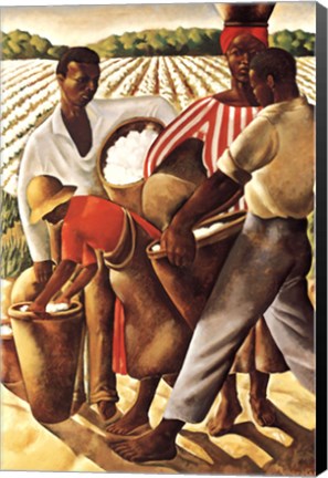 Framed Employment of Negroes in Agriculture, 1934 (AKA: Cotton Pickers) Print