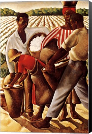 Framed Employment of Negroes in Agriculture, 1934 (AKA: Cotton Pickers) (mini) Print