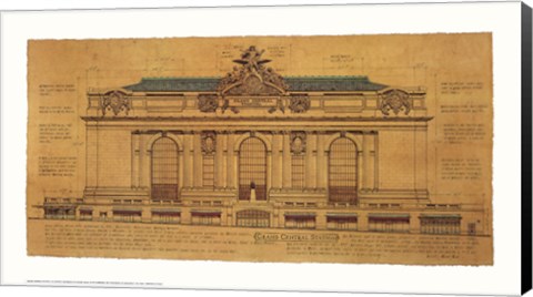 Framed Grand Central Station (Facade) Print