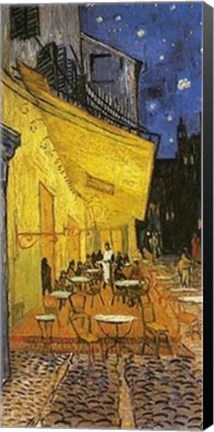 Framed Cafe Terrace on the Place du Forum, Arles, at Night, c.1888 Print