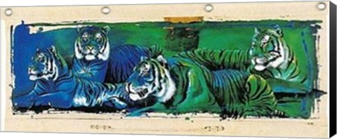 Framed Wild Tigers Print