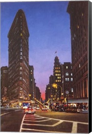 Framed Flatiron at Dusk Print