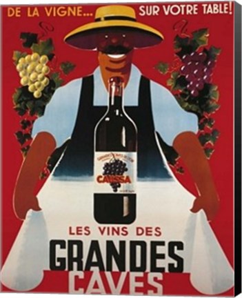 Framed Les Vins des Grandes Caves Print