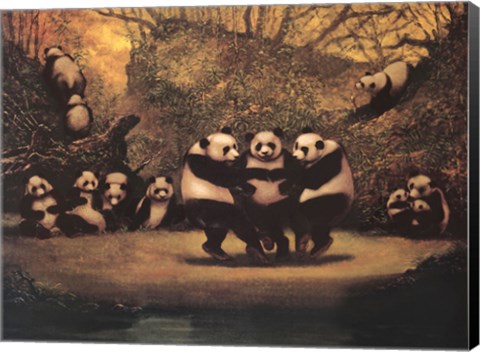 Framed Panda&#39;s Dance Print