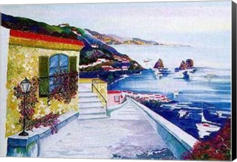 Framed View of Capri Print