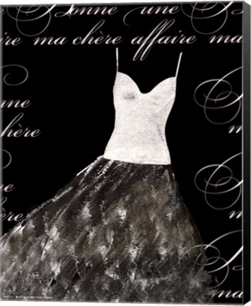 Framed Robe de Soiree Blanche Print