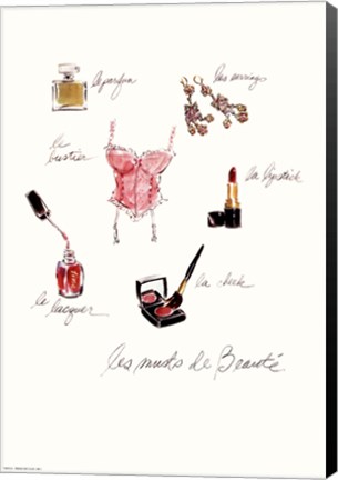 Framed Les Musts de Beaute Print