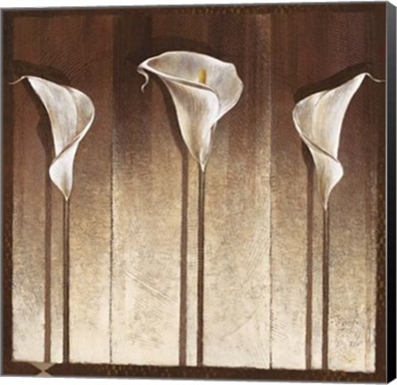 Framed Three Calla Lilies Print