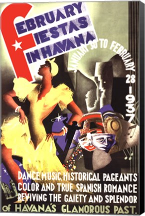 Framed February Fiestas in Havana, 1937 Print