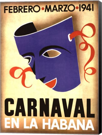 Framed Carnaval, Habana, 1941 Print