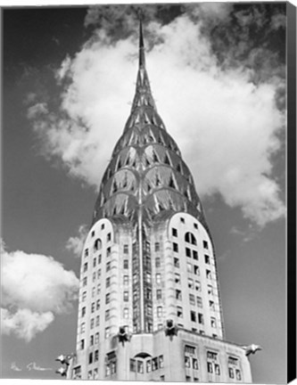 Framed Top of Chrysler Building Print