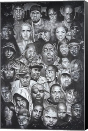 Framed Hip-Hop Montage Print