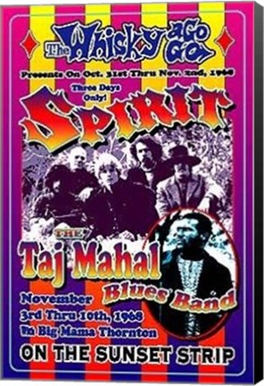 Framed Spirit and Taj Mahal Blues Band, 1968: Whisky-A-Go-Go, Los Angeles Print