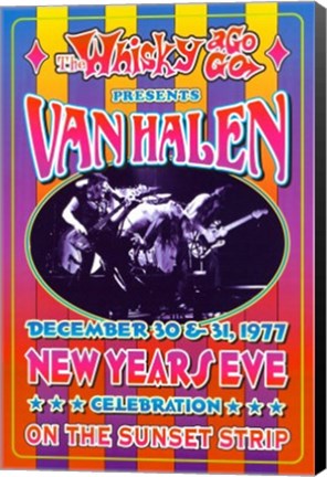 Framed Van Halen, new years eve, 1977 Print