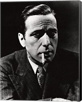 Framed Humphrey Bogart, smoking Print