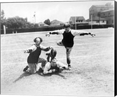 Framed Three Stooges, football Print