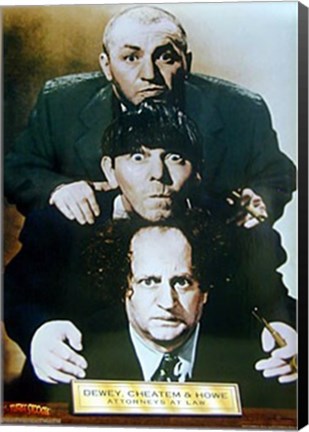 Framed Three Stooges, attorneys at law Print