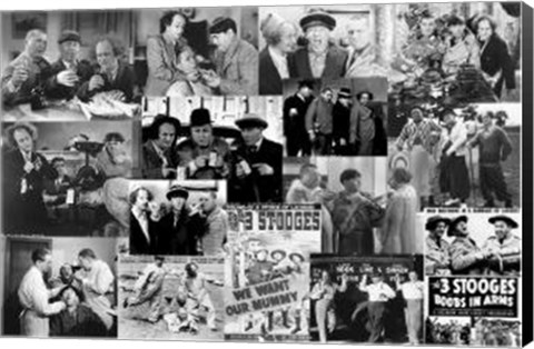 Framed Three Stooges, Movie Montage Print