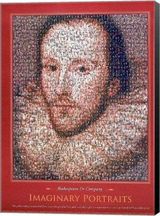 Framed Shakespeare, motage portrait Print