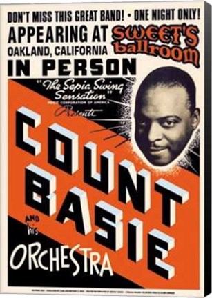 Framed Count Basie Sweets Ballroom, Oakland 19 Print