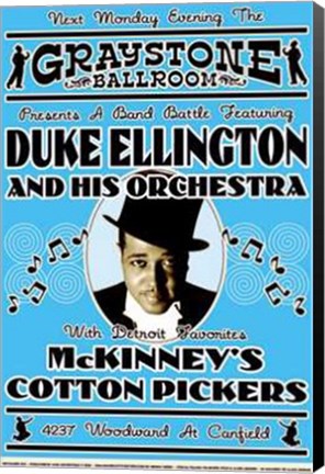 Framed Duke Ellington Graystone Ballrm Detroit Print