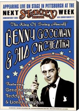 Framed Benny Goodman Stanley Theatre Pittsburg Print