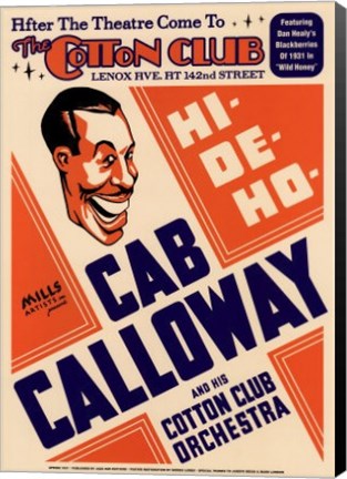 Framed Cab Calloway the Cotton Club Nyc 1931 Print