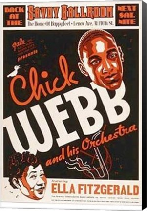 Framed Chick Webb and Ella Fitzgerald Savoy Bal Print