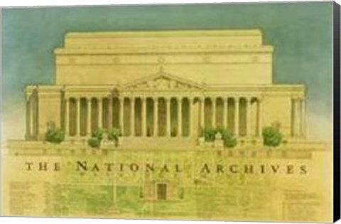 Framed National Archives, Washington Dc Print