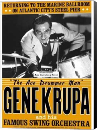 Framed Gene Krupa, Atlantic City, 1941 Print