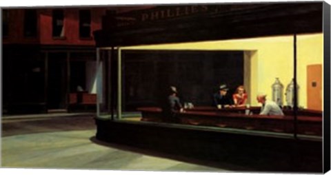 Framed Nighthawks Print