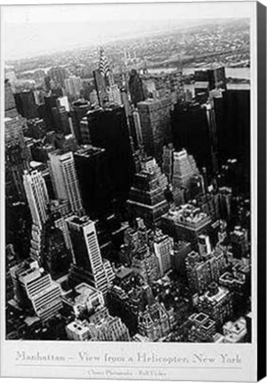 Framed Manhattan View from a Helicopter Print