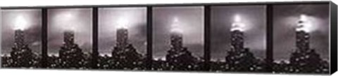 Framed Empire Fog (Bw) Print