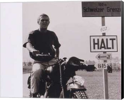 Framed Steve Mcqueen, Great Escape Print