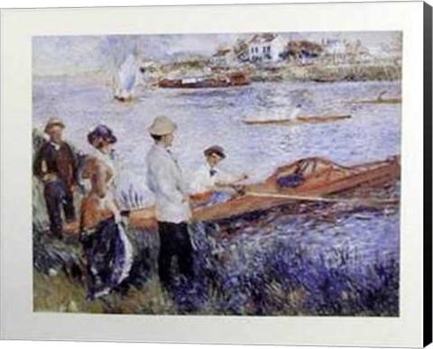 Framed Oarsmen At Chateau Print