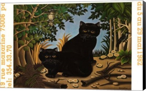 Framed Black Cats Print