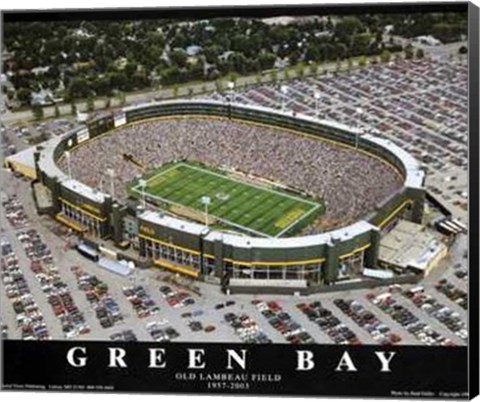 Framed Green Bay, Wisconsin - Old Lambeau Field Print